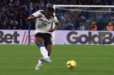 Atalanta 'lı Duvn Zapata oyuncusu, Napoli ile Atalanta arasındaki İtalyan Serie A ligi maçında, Napoli 2, Atalanta 0, Diego Armando Maradona Stadyumu' nda oynandı.