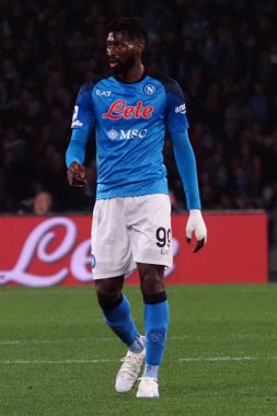 Napoli 'li Andr-Frank Zambo Anguissa, Napoli ile Atalanta arasındaki İtalyan Serie A ligi maçında, Napoli 2, Atalanta 0, Diego Armando Maradona Stadyumu' nda oynandı.