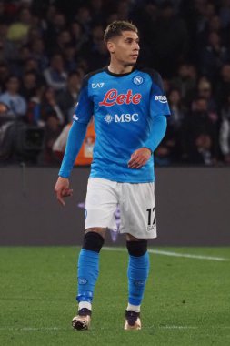 Napoli 'nin Mathas Olivera oyuncusu, Napoli ile Atalanta arasındaki İtalyan Serie A ligi maçında, Napoli 2, Atalanta 0, Diego Armando Maradona Stadyumu' nda oynandı.