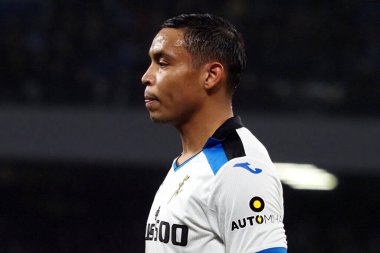 Atalanta 'dan Luis Muriel, İtalya Serie A Ligi maçında Napoli - Atalanta final maçı, Napoli 2, Atalanta 0, Diego Armando Maradona Stadyumu' nda oynandı..