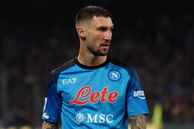 Napoli 'li Matteo Politano oyuncusu, Napoli ile Atalanta arasındaki İtalyan Serie A ligi maçında, Napoli 2, Atalanta 0, Diego Armando Maradona Stadyumu' nda oynandı..