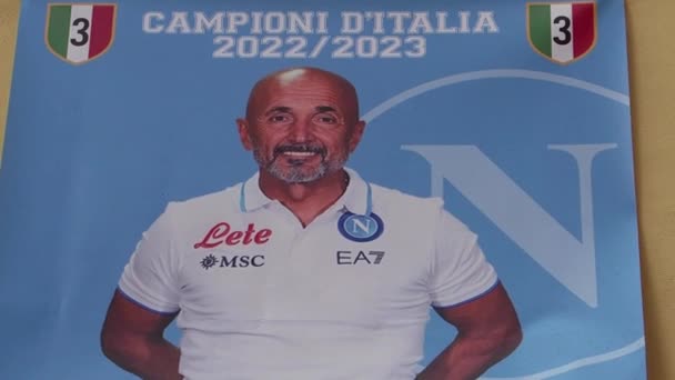Preparazione Vittoria Del Campionato Napoli 2023 2024 Seriea — Video Stock