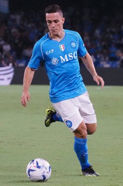 Napoli 'nin Gicomo Raspadori oyuncusu, Napoli ile Sassuolo arasındaki İtalyan Serie A ligi maçında, Napoli 2, Sassuolo 0, Diego Armando Maradona Stadyumu' nda oynandı..