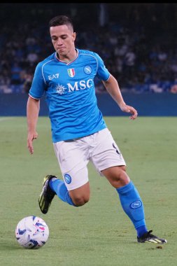 Napoli 'nin Gicomo Raspadori oyuncusu, Napoli ile Sassuolo arasındaki İtalyan Serie A ligi maçında, Napoli 2, Sassuolo 0, Diego Armando Maradona Stadyumu' nda oynandı..