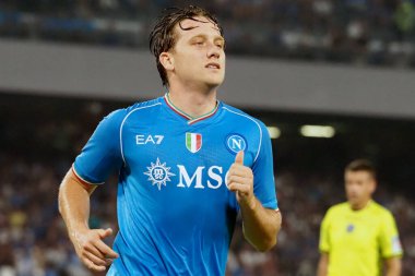 Napoli 'li Piotr Zieliski, Napoli ile Sassuolo arasındaki İtalyan Serie A ligi maçında, Napoli 2, Sassuolo 0, Diego Armando Maradona Stadyumu' nda oynandı.