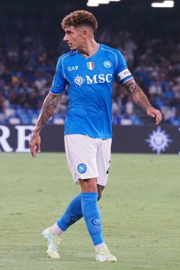Napoli 'den Giovanni Di Lorenzo, Napoli ile Sassuolo arasındaki İtalyan Serie A ligi maçında, Napoli 2, Sassuolo 0, Diego Armando Maradona Stadyumu' nda oynandı..
