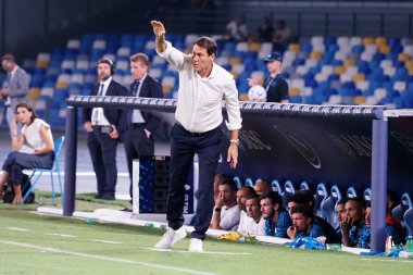 Napoli 'nin Rudi Garcia teknik direktörü, Napoli ile Sassuolo arasındaki İtalya Serie A ligi maçında, Napoli 2, Sassuolo 0, Diego Armando Maradona Stadyumu' nda oynandı..