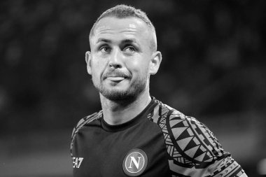 Napoli 'li Stanislav Lobotka oyuncusu, Napoli ile Lazio arasındaki İtalyan Serie A ligi maçında, Napoli 1, Lazio 2, Diego Armando Maradona Stadyumu' nda oynandı..