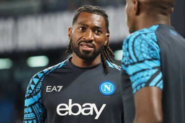 Napoli 'li Andr-Frank Zambo Anguissa oyuncusu, Napoli ile Lazio arasındaki İtalyan Serie A ligi maçında, Napoli 1, Lazio 2, Diego Armando Maradona Stadyumu' nda oynandı.