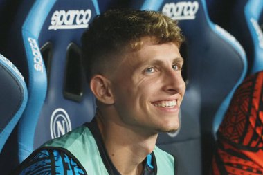 Napoli 'nin Jesper Lindstrm oyuncusu, Napoli ile Lazio arasındaki İtalyan Serie A ligi maçında, Napoli 1, Lazio 2, Diego Armando Maradona Stadyumu' nda oynandı.