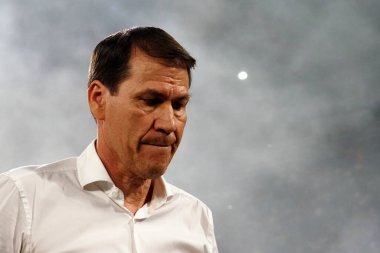 Napoli 'nin Rudi Garcia koçu, Napoli ile Lazio arasındaki İtalya Serie A ligi maçında Diego Armando Maradona Stadyumu' nda oynanan maç, Napoli 1, Lazio 2..