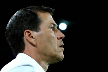 Napoli 'nin Rudi Garcia koçu, Napoli ile Lazio arasındaki İtalya Serie A ligi maçında Diego Armando Maradona Stadyumu' nda oynanan maç, Napoli 1, Lazio 2..