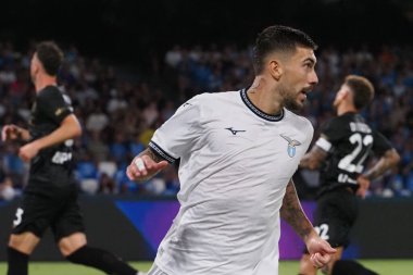Lazio 'nun Mattia Zaccagni oyuncusu, Napoli ile Lazio arasındaki İtalyan Serie A ligi maçında, Napoli 1, Lazio 2, Diego Armando Maradona Stadyumu' nda oynandı..