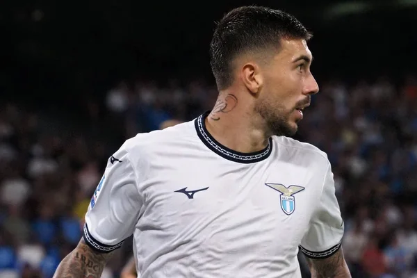 Lazio 'nun Mattia Zaccagni oyuncusu, Napoli ile Lazio arasındaki İtalyan Serie A ligi maçında, Napoli 1, Lazio 2, Diego Armando Maradona Stadyumu' nda oynandı..