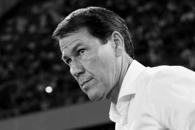 Napoli 'nin Rudi Garcia teknik direktörü, Napoli ile Sassuolo arasındaki İtalya Serie A ligi maçında, Napoli 2, Sassuolo 0, Diego Armando Maradona Stadyumu' nda oynandı..