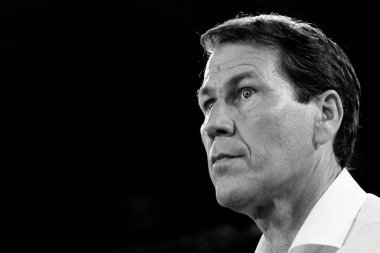 Napoli 'nin Rudi Garcia teknik direktörü, Napoli ile Sassuolo arasındaki İtalya Serie A ligi maçında, Napoli 2, Sassuolo 0, Diego Armando Maradona Stadyumu' nda oynandı..