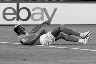 Napoli 'den Victor Osimhen, Napoli ile Sassuolo arasındaki İtalyan Serie A ligi maçında, Napoli 2, Sassuolo 0, Diego Armando Maradona Stadyumu' nda oynandı..