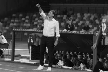 Napoli 'nin Rudi Garcia teknik direktörü, Napoli ile Sassuolo arasındaki İtalya Serie A ligi maçında, Napoli 2, Sassuolo 0, Diego Armando Maradona Stadyumu' nda oynandı..