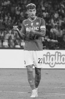 Napoli 'den Giovanni Di Lorenzo, Napoli ile Sassuolo arasındaki İtalyan Serie A ligi maçında, Napoli 2, Sassuolo 0, Diego Armando Maradona Stadyumu' nda oynandı..