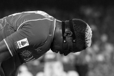 Napoli 'den Victor Osimhen, Napoli ile Sassuolo arasındaki İtalyan Serie A ligi maçında, Napoli 2, Sassuolo 0, Diego Armando Maradona Stadyumu' nda oynandı..