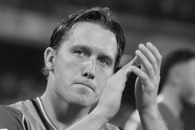 Napoli 'li Piotr Zieliski, Napoli ile Sassuolo arasındaki İtalyan Serie A ligi maçında, Napoli 2, Sassuolo 0, Diego Armando Maradona Stadyumu' nda oynandı.