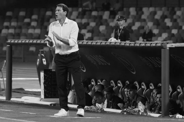 Rudi Garcia Trainer Von Napoli Während Des Spiels Der Italienischen — Stockfoto