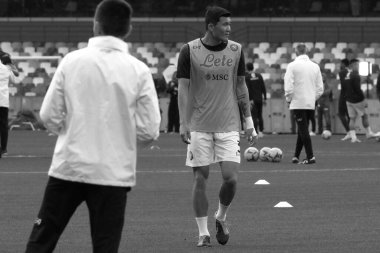 Napoli 'den Kim Min Jae, İtalya Serie A Ligi maçında Napoli - Inter final maçı, Inter 3, Inter 1, Diego Armando Maradona Stadyumu' nda oynandı..