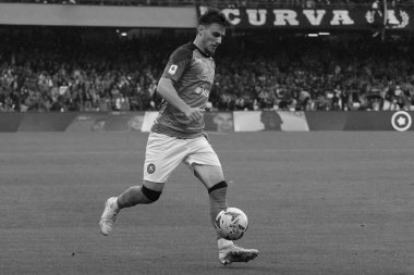 Napoli 'li Eljif Elmas, İtalya Serie A Ligi maçında Napoli - Inter final maçı, 1., Inter, Napoli maçı, Diego Armando Maradona Stadyumu' nda oynandı..