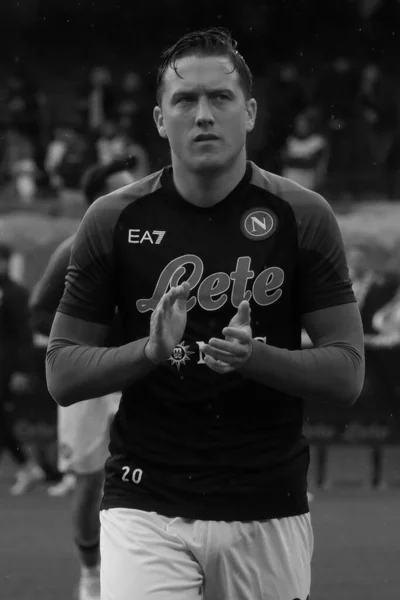 Piotr Zieliski Παίκτης Του Napoli Κατά Διάρκεια Του Αγώνα Της — Φωτογραφία Αρχείου