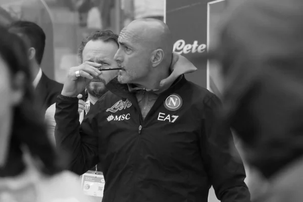 Luciano Spalletti Entrenador Napoli Durante Partido Liga Italiana Serie Entre —  Fotos de Stock