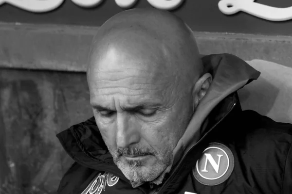 Luciano Spalletti Edzője Napoli Mérkőzés Során Olasz Serie Liga Között — Stock Fotó