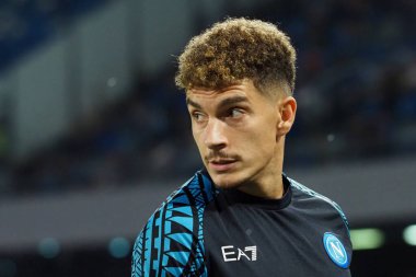 Napoli 'den Giovanni Di Lorenzo, Napoli-Fiorentina maçının final maçı sırasında Diego Armando Maradona Stadyumu' nda oynandı..