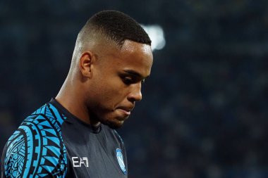 Napoli 'nin Natan Bernardo de Souza oyuncusu, Napoli ile Fiorentina arasındaki İtalya Serie A ligi maçında, Napoli 1, Fiorentina 3, Diego Armando Maradona Stadyumu' nda oynandı..