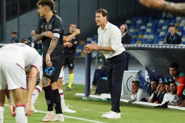 Napoli 'nin Rudi Garcia teknik direktörü, İtalya Serie A Ligi maçında Napoli - Fiorentina final maçı, Napoli 1, Fiorentina 3, Diego Armando Maradona Stadyumu' nda oynandı..