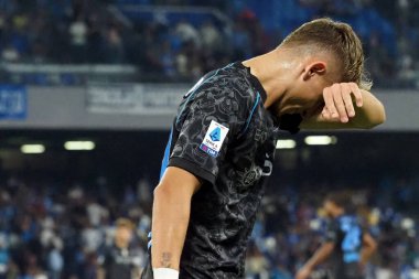 Napoli 'nin Jesper Lindstrm oyuncusu, Napoli ile Fiorentina arasındaki İtalyan Serie A ligi maçında, Napoli 1, Fiorentina 3, Diego Armando Maradona Stadyumu' nda oynandı.