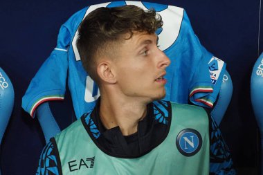 Napoli 'nin Jesper Lindstrm oyuncusu, Napoli ve Udinese arasındaki İtalyan Serie A ligi maçında, Udinese 1, Napoli 4, Udinese 1, Diego Armando Maradona Stadyumu' nda oynandı.