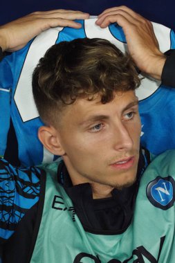 Napoli 'nin Jesper Lindstrm oyuncusu, Napoli ve Udinese arasındaki İtalyan Serie A ligi maçında, Udinese 1, Napoli 4, Udinese 1, Diego Armando Maradona Stadyumu' nda oynandı.