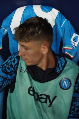 Napoli 'nin Jesper Lindstrm oyuncusu, Napoli ve Udinese arasındaki İtalyan Serie A ligi maçında, Udinese 1, Napoli 4, Udinese 1, Diego Armando Maradona Stadyumu' nda oynandı.