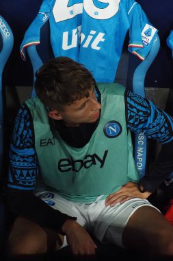 Napoli 'nin Jesper Lindstrm oyuncusu, Napoli ve Udinese arasındaki İtalyan Serie A ligi maçında, Udinese 1, Napoli 4, Udinese 1, Diego Armando Maradona Stadyumu' nda oynandı.
