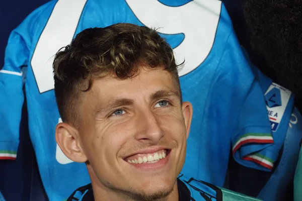 Napoli 'nin Jesper Lindstrm oyuncusu, Napoli ve Udinese arasındaki İtalyan Serie A ligi maçında, Udinese 1, Napoli 4, Udinese 1, Diego Armando Maradona Stadyumu' nda oynandı.