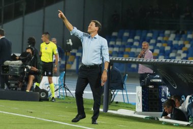 Napoli 'nin Rudi Garcia koçu, İtalya Serie A Ligi maçında Napoli ve Udinese arasındaki final maçı, Napoli 4, Udinese 1, Diego Armando Maradona Stadyumu' nda oynandı..