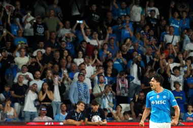 Napoli 'li Giovanni Simeone, Napoli ile Udinese arasındaki İtalyan Serie A ligi maçında, Napoli 4, Udinese 1, Diego Armando Maradona Stadyumu' nda oynandı..