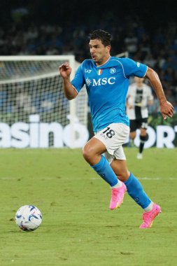 Napoli 'li Giovanni Simeone, Napoli ile Udinese arasındaki İtalyan Serie A ligi maçında, Napoli 4, Udinese 1, Diego Armando Maradona Stadyumu' nda oynandı..