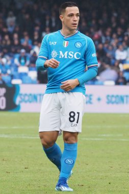 Napoli 'nin oyuncusu, İtalya Serie A Ligi maçında Napoli ve Empoli arasındaki final maçı, Napoli 0, Empoli 1, Diego Armando Maradona Stadyumu' nda oynandı..