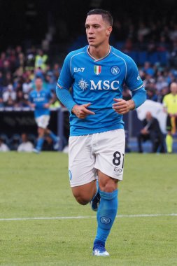 Napoli 'nin oyuncusu, İtalya Serie A Ligi maçında Napoli ve Empoli arasındaki final maçı, Napoli 0, Empoli 1, Diego Armando Maradona Stadyumu' nda oynandı.