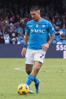 Napoli 'li Matteo Politano oyuncusu, İtalya Serie A Ligi maçında Napoli - Empoli 0, Empoli 1, Diego Armando Maradona Stadyumu' nda oynandı..