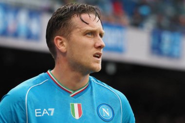 Napoli 'li Piotr Zieliski, İtalya Serie A Ligi maçında Napoli - Empoli 0, Empoli 1, Diego Armando Maradona Stadyumu' nda oynandı.