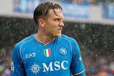 Napoli 'li Piotr Zieliski, İtalya Serie A Ligi maçında Napoli - Empoli 0, Empoli 1, Diego Armando Maradona Stadyumu' nda oynandı.