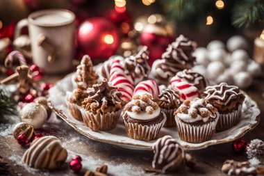 Noel tatlısı, zencefilli panettoni ve küçük evler