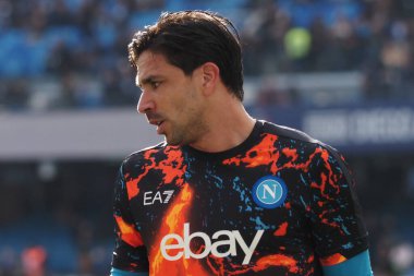 Napoli 'li Giovanni Simeone, Napoli ile Hellas Verona arasındaki İtalyan Serie A ligi maçında, Napoli 2, Hellas Verona 1, Diego Armando Maradona Stadyumu' nda oynandı.